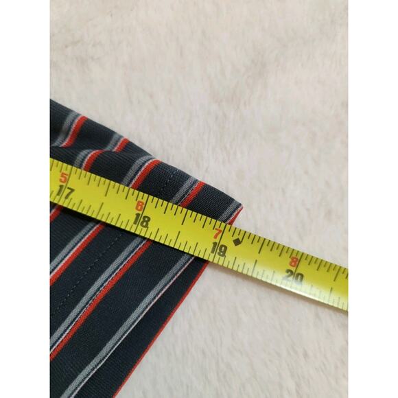 Under Armour Polo Mens Medium Gray Striped HeatGear Golf Athleisure Preppy - Picture 9 of 12